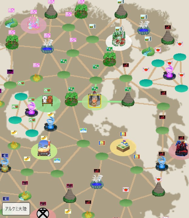 街の外 マップ画面例